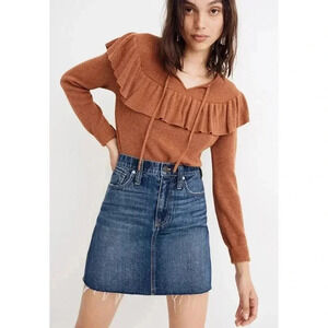 {Madewell} Rigid Denim Straight Mini Skirt: Reworked Edition